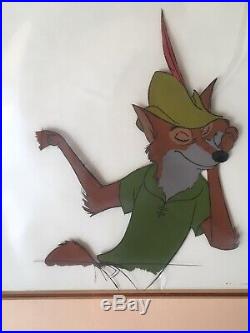 Disney Original Robin Hood Production Animation Cel 1973 Framed With COA