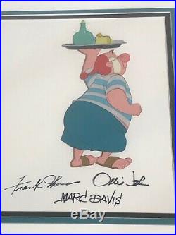 Disney Peter Pan Smee Original Production Cel Signed Frank Thomas Ollie Johnston