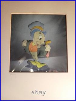 Disney Pinocchio 1939 Jiminy Cricket Courvoisier Original production cel hand