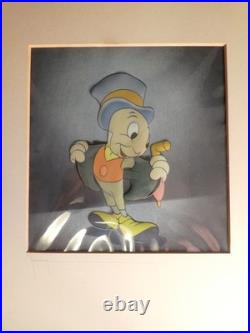Disney Pinocchio 1939 Jiminy Cricket Courvoisier Original production cel hand