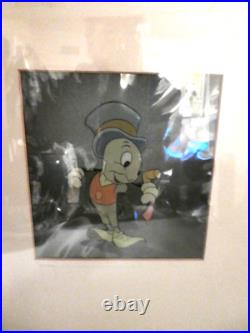 Disney Pinocchio 1939 Jiminy Cricket Courvoisier Original production cel hand Disney Pinocchio 1939 Jiminy Cricket Courvoisier Original production cel hand