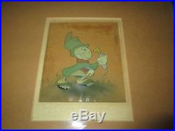 Disney Pinocchio Jiminy Cricket Production animation cel 1940 Courvoisier