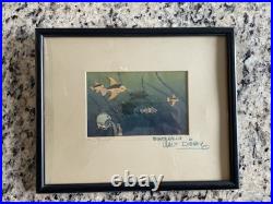 Disney Pinocchio Original Production Animation Cel & Background Walt Disney Auto