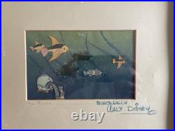 Disney Pinocchio Original Production Animation Cel & Background Walt Disney Auto