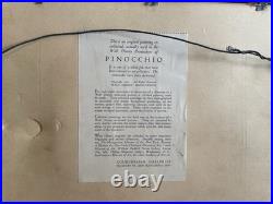 Disney Pinocchio Original Production Animation Cel & Background Walt Disney Auto