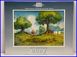 Disney Pooh's Grand Adventure Winnie The Pooh Production Cel & Background With COA