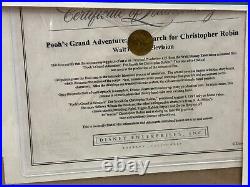 Disney Pooh's Grand Adventure Winnie The Pooh Production Cel & Background With COA