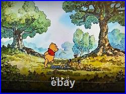 Disney Pooh's Grand Adventure Winnie The Pooh Production Cel & Background With COA