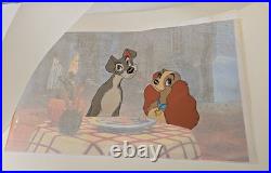 Disney Production Cel & Background Lady & the Tramp LE 17/17 Signed Lee Dyer