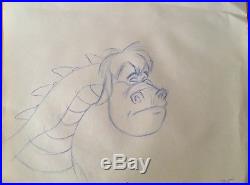Disney Production Cel Pencil Drawing Pete Dragon 12 1/2'' X 15 1/2'