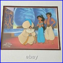 Disney Production Cel from Aladdin TV Series of Aladdin, Jasmine & Sultan