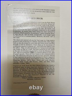 Disney Productions DONALD DUCK and GOOFY Bill Posters 1940 Animation Cel withCOA