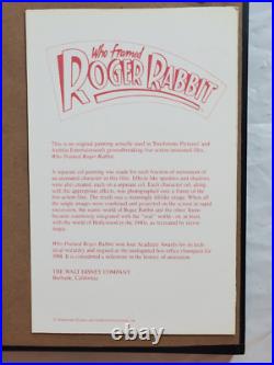 Disney Roger Rabbit production cel Autograph Original Voice Charles Fleischer