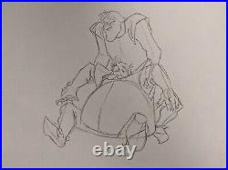 Disney Sword In The Stone Sir Ector & Kay Original Production Drawing Not Cel