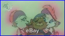Disney THE GREAT MOUSE DETECTIVE Kissing Original Production Animation Cel 1986
