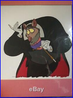 Disney THE GREAT MOUSE DETECTIVE Ratigan Original Production Animation Cel 1986