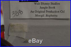 Disney THE JUNGLE BOOK Original Production Cel Mowgli & Bagheera with COA