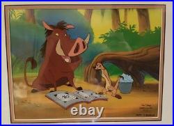 Disney TV Hand Painted Production Animation Cel The Lion King Timon & Pumbaa