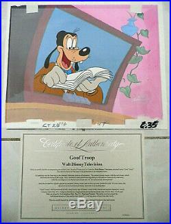 Disney Television Animation Production Art Hand Painted Cel Goofy Goof Troop Coa
