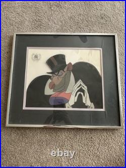 Disney The Great Mouse Detective Ratigan Original Signed Cel Painting