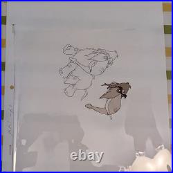 Disney The Lion King Timon & Pumbaa Production Cel & Drawing Setup Unframed