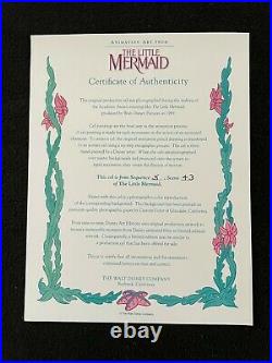 Disney The Little Mermaid 1989 Production Cel Just Framed Excellent L@@k