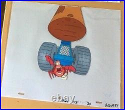 Disney The Little Mermaid Production Cel'' SEBASTIAN'' With PENCIL DRAWING