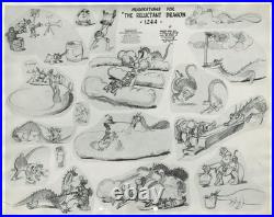 Disney The Reluctant Dragon Original Production Stat Model Sheet-1985
