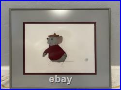 Disney The Rescuers 1977 Original Production Cel Bernard Framed COA Seal