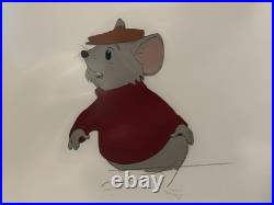 Disney The Rescuers 1977 Original Production Cel Bernard Framed COA Seal