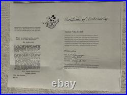 Disney The Rescuers 1977 Original Production Cel Bernard Framed COA Seal