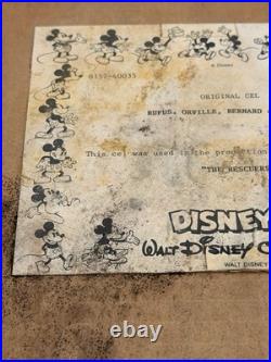 Disney The Rescuers 1977 Original Production Cel Rufus Orville Bernard Bianca