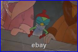 Disney The Rescuers Original Production Cel On Setup BG Please See Damage To Cel