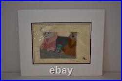 Disney The Rescuers Original Production Cel On Setup BG Please See Damage To Cel