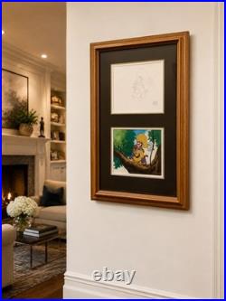 Disney Tigger Original Production Cel & Drawing COA The Masked Offender Framed