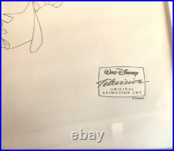 Disney Tigger Original Production Cel & Drawing COA The Masked Offender Framed