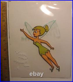 Disney Tinker Bell 1950s original Production cel ART CORNER cel SIGNED New