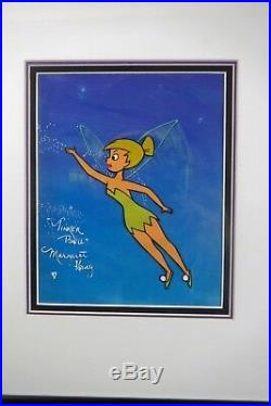 Disney Tinker Bell 1950s original Production cel ART CORNER cel SIGNED New Frame