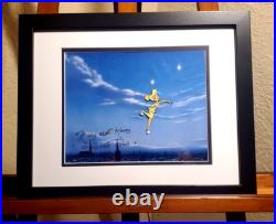 Disney Tinker Bell cel 1950s original Production cel ART CORNER SIGNED Frame