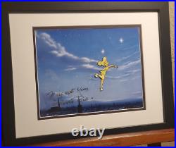 Disney Tinker Bell cel 1950s original Production cel ART CORNER SIGNED Frame