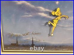 Disney Tinker Bell cel 1950s original Production cel ART CORNER SIGNED Frame