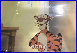 Disney Tv Original Production Drawing And Cel Of Tiger From Winnie The Pooh