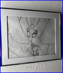 Disney Villain JAFAR Original Animation Prod. Drawing TOM BANCROFT Aladdin 1992