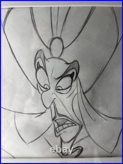 Disney Villain JAFAR Original Animation Prod. Drawing TOM BANCROFT Aladdin 1992