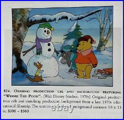 Disney Winnie The Pooh And Roo Original Production Cel And Background 1970s WOW