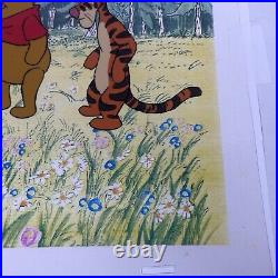 Disney Winnie The Pooh Original Production Animation Cel Pooh Tigger & Rabbit