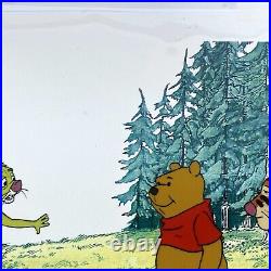 Disney Winnie The Pooh Original Production Animation Cel Pooh Tigger & Rabbit