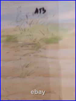 Disney Winnie The Pooh Original Production Cel & Production Overlay &Background