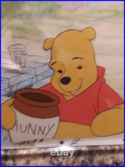 Disney Winnie The Pooh Original Production Cel & Production Overlay &Background