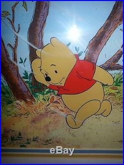 Disney Winnie The Pooh Original Production Cel With Production Overlay